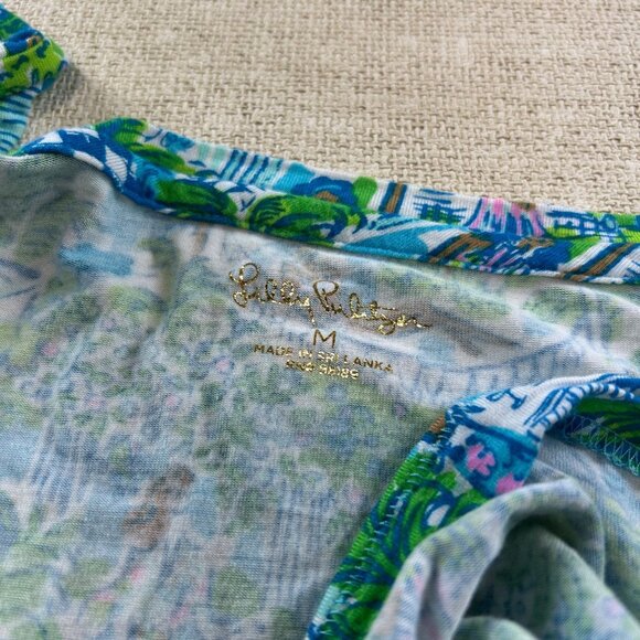 Lilly Pulitzer Women's Medium Long-Sleeved Multicolor Tunic Shirt - Picture 5 of 10